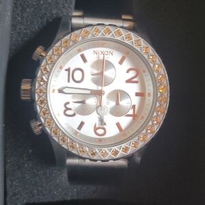 Nixon Silver and Gold Ladies Watch